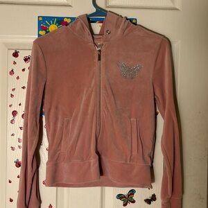 women’s y2k butterfly zip up